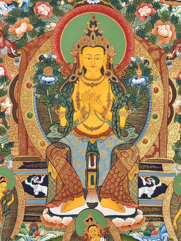 Maitreya Buddha Thangka - Art Of Tibet