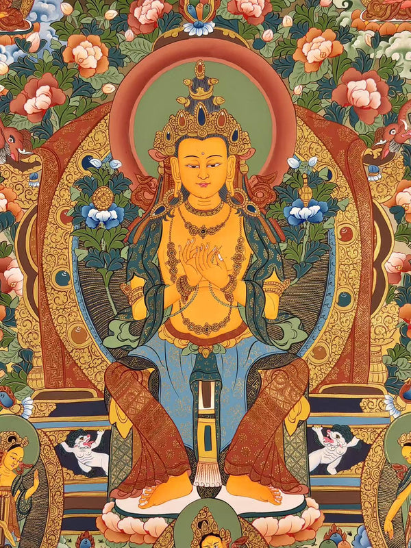 Maitreya Buddha Thangka - Art Of Tibet