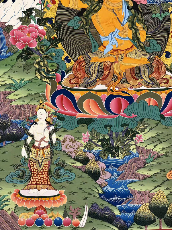 Manjushri Large Masterpiece Thangka - Art Of Tibet