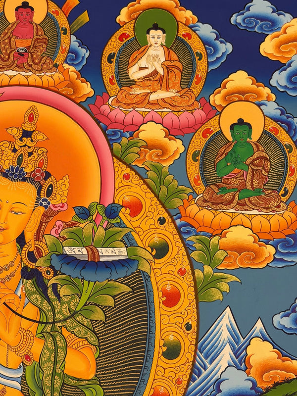 Manjushri Large Thangka - Art Of Tibet