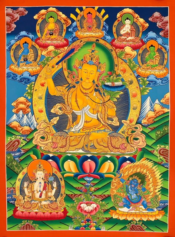 Manjushri Large Thangka - Art Of Tibet