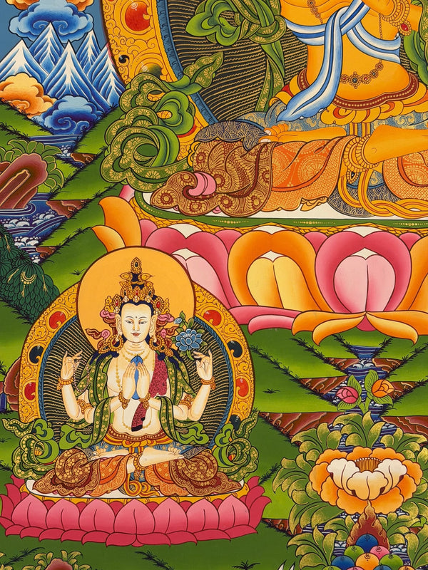 Manjushri Large Thangka - Art Of Tibet