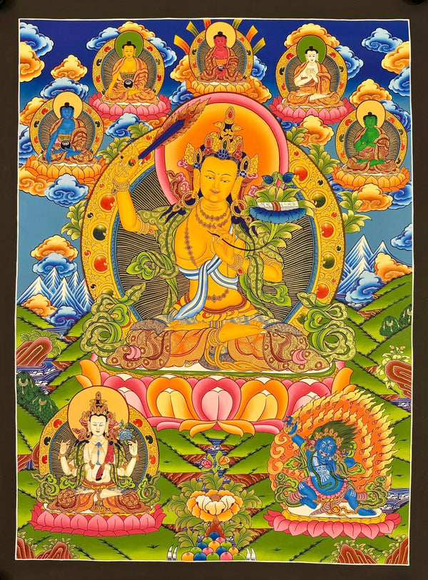 Manjushri Large Thangka - Art Of Tibet
