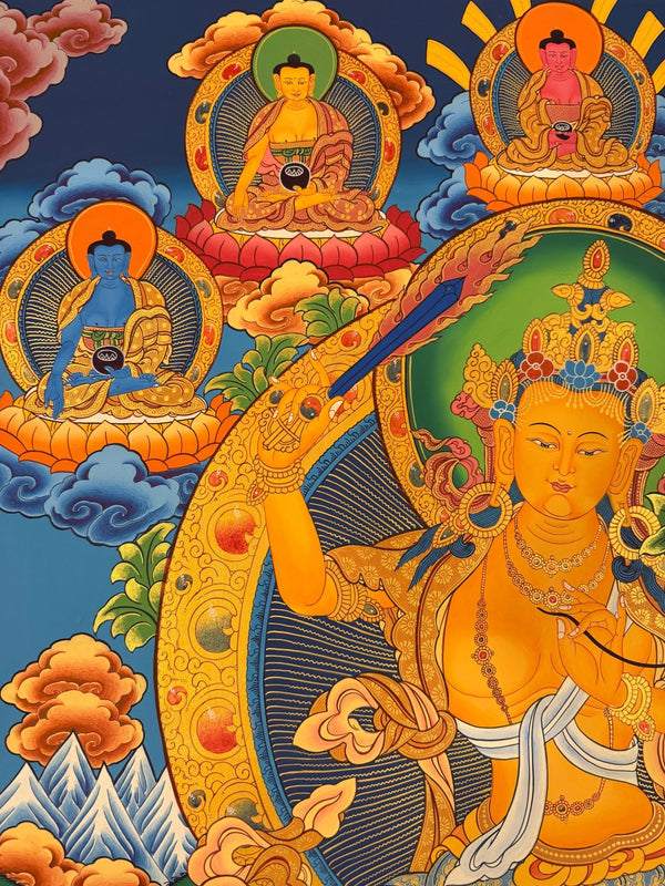 Manjushri Large Thangka - Art Of Tibet
