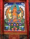 Manjushri Thangka - Silk Framed - Art Of Tibet