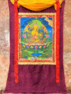 Manjushri Thangka - Silk Framed - Art Of Tibet