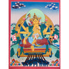 Marichi: Goddess of Dawn Pulled by a Chariot of Seven Pigs Thangka - Art Of Tibet