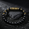 Matt Black Onyx Crown Bracelet - Art Of Tibet
