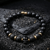 Matt Onyx Lava Stone Courage Bracelet - Art Of Tibet
