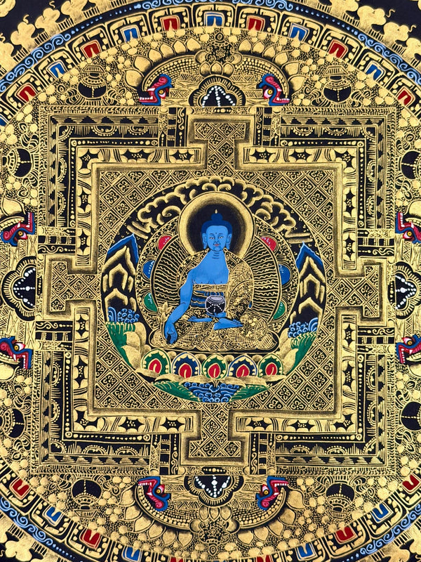 Medicine Buddha Mandala Thangka - Art Of Tibet