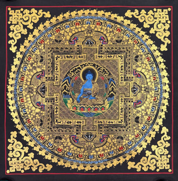 Medicine Buddha Mandala Thangka - Art Of Tibet