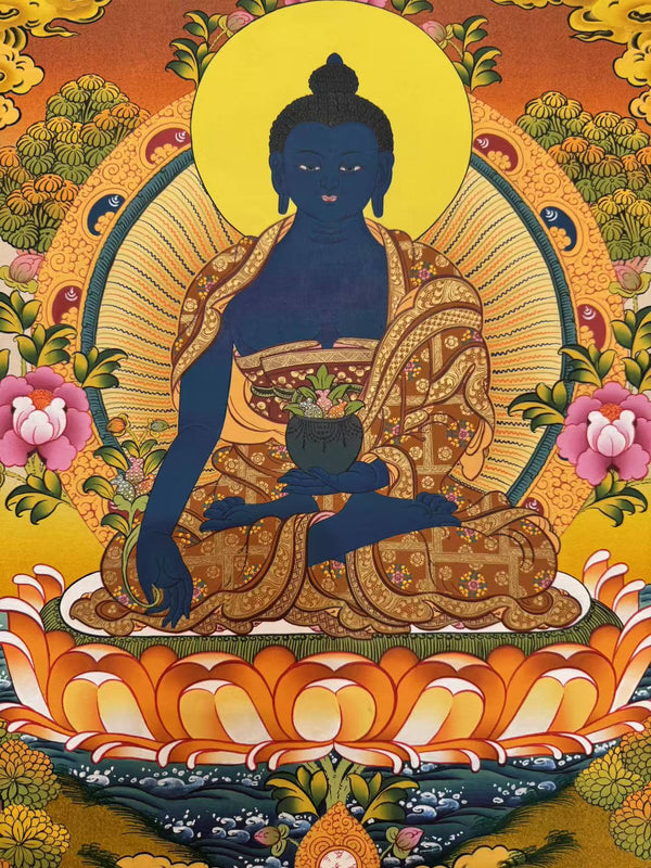 Medicine Buddha Thangka - Art Of Tibet