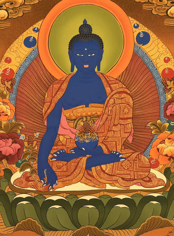 Medicine Buddha Thangka - Art Of Tibet