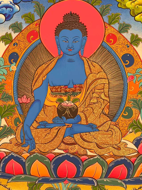 Medicine Buddha Thangka - Art Of Tibet