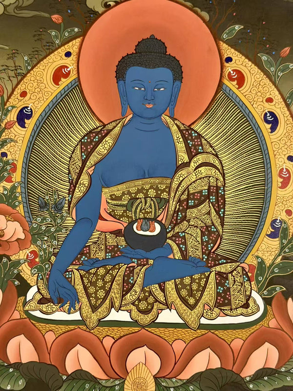 Medicine Buddha Thangka - Art Of Tibet