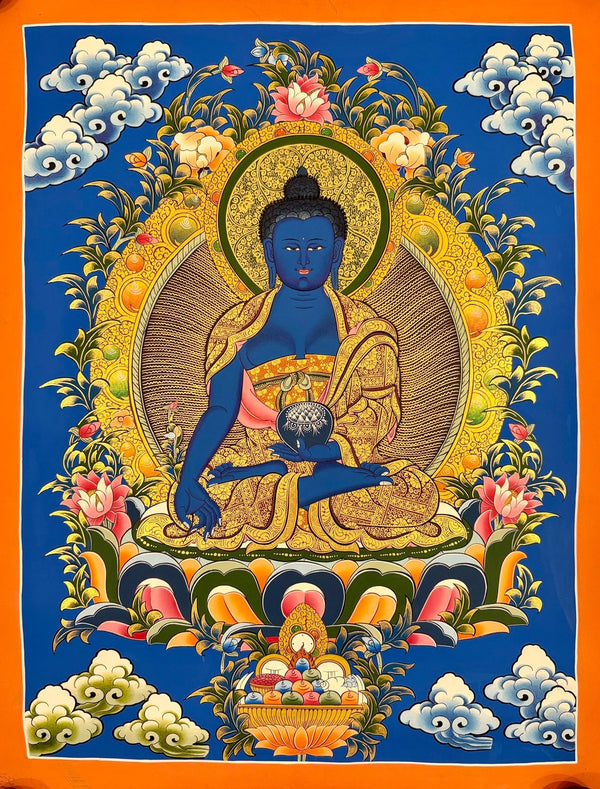 Medicine Buddha Thangka - Art Of Tibet