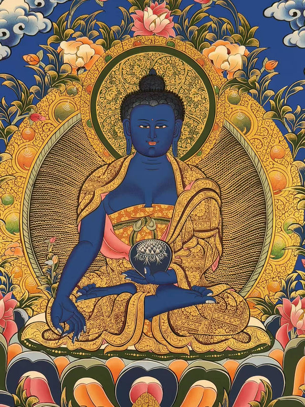 Medicine Buddha Thangka - Art Of Tibet