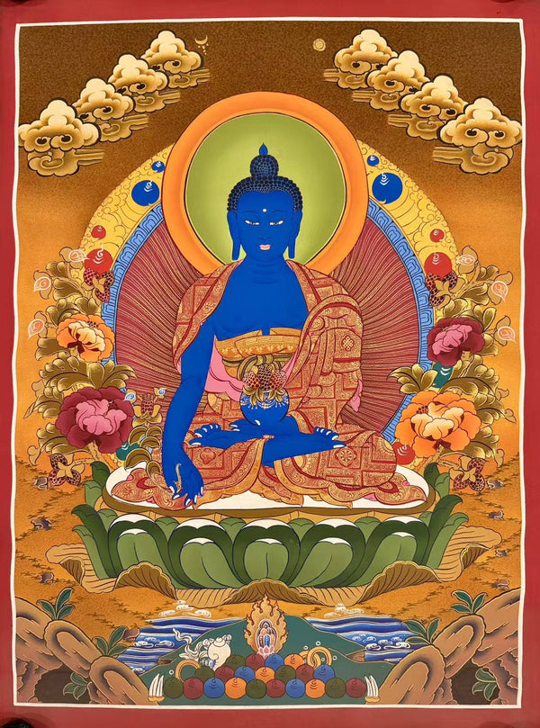 Medicine Buddha Thangka - Art Of Tibet