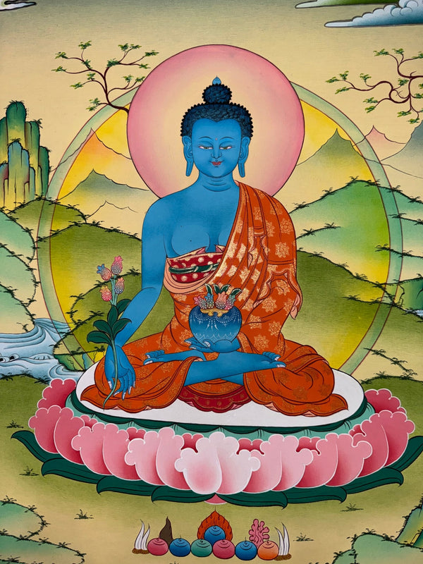 Medicine Buddha Thangka - Art Of Tibet