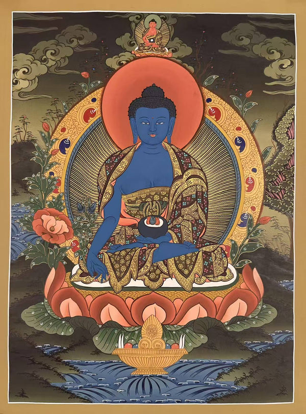 Medicine Buddha Thangka - Art Of Tibet