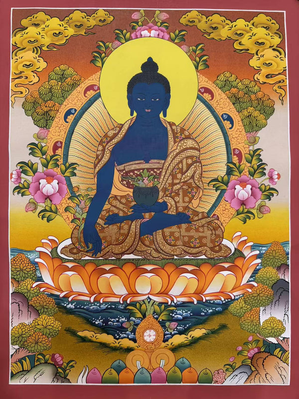 Medicine Buddha Thangka - Art Of Tibet