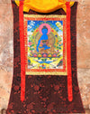 Medicine Buddha Thangka - Silk Framed - Art Of Tibet