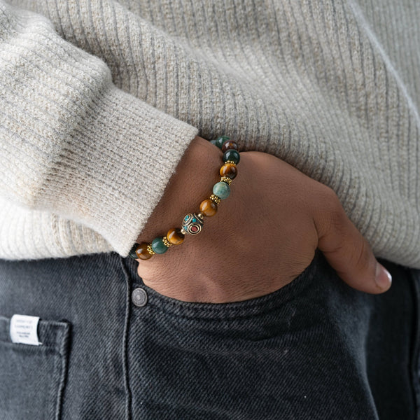 Moss Agate Wealth Bracelet - Art Of Tibet