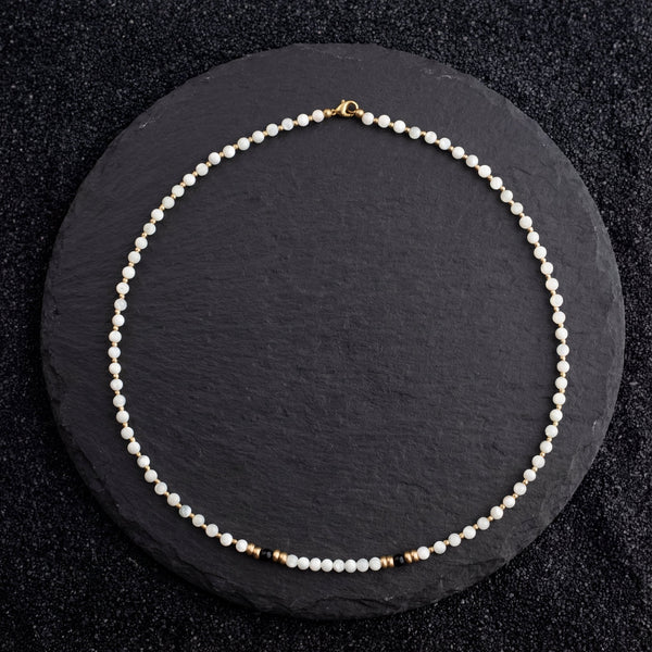 Mother Of Pearl Short Mala - Art Of Tibet