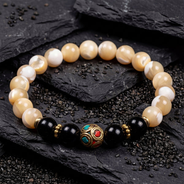 Mother Of Pearl Soothing Power Bracelet - Art Of Tibet