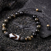 Obsidian Dzi Beads Bracelet - Art Of Tibet