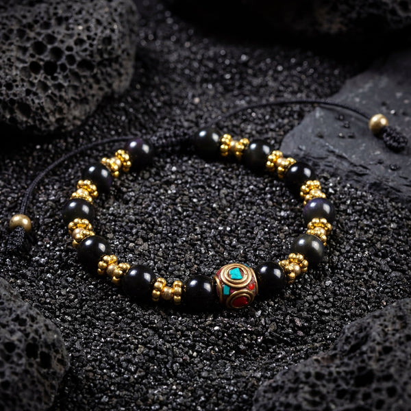 Obsidian Negativity Blocking Bracelet - Art Of Tibet