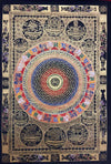 Om Mantra Mandala Large Thangka - Art Of Tibet
