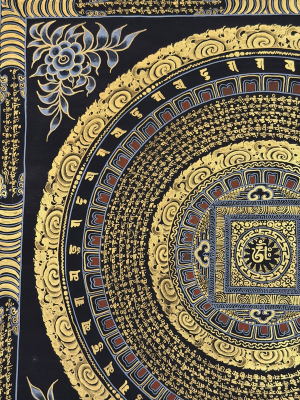 Om Mantra Mandala Thangka - Art Of Tibet
