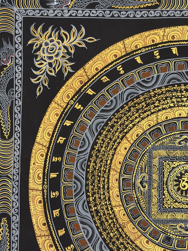 Om Mantra Mandala Thangka - Art Of Tibet