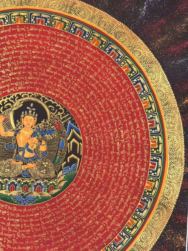 Om Mantra Mandala Thangka - Art Of Tibet
