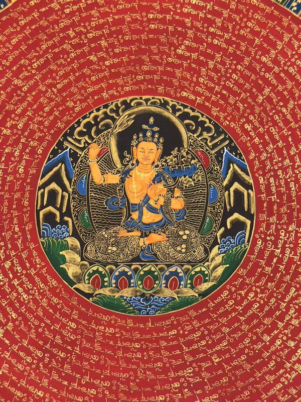 Om Mantra Mandala Thangka - Art Of Tibet