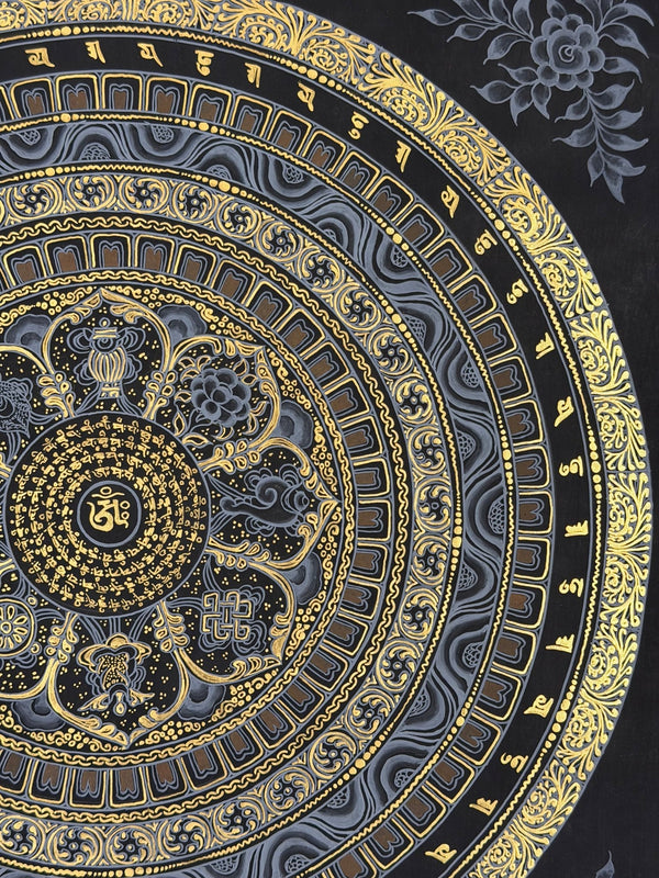 Om Mantra Mandala Thangka - Art Of Tibet