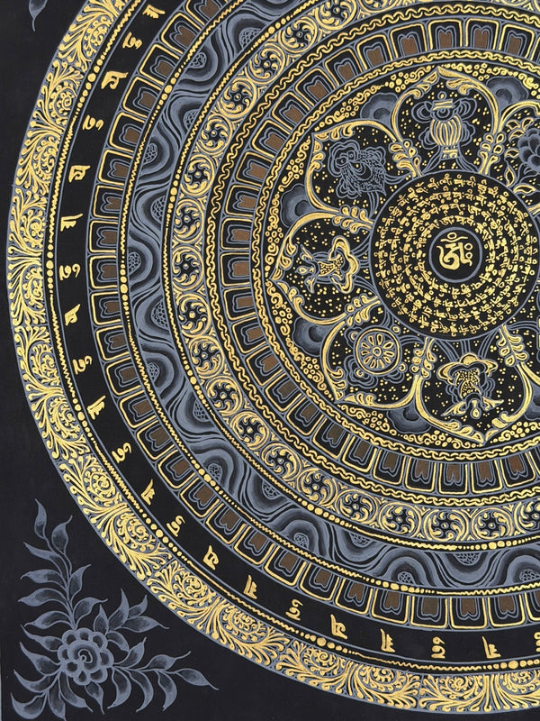 Om Mantra Mandala Thangka - Art Of Tibet