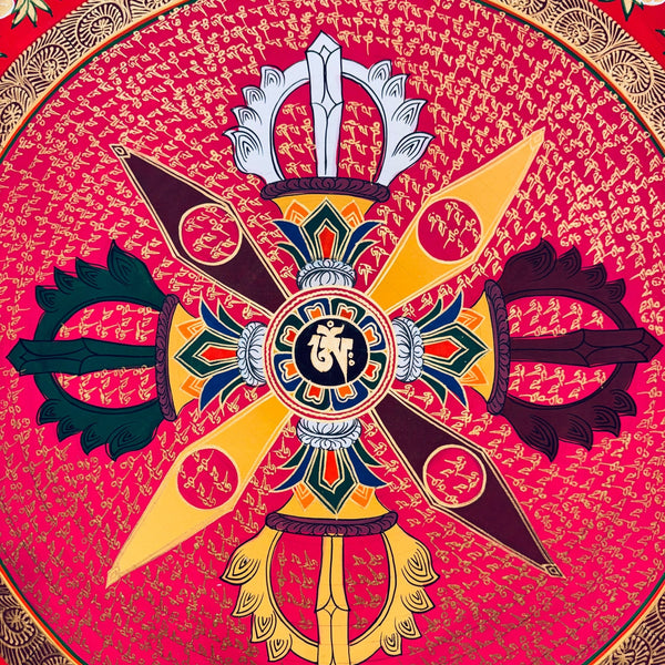 Om Mantra Mandala Thangka - Art Of Tibet