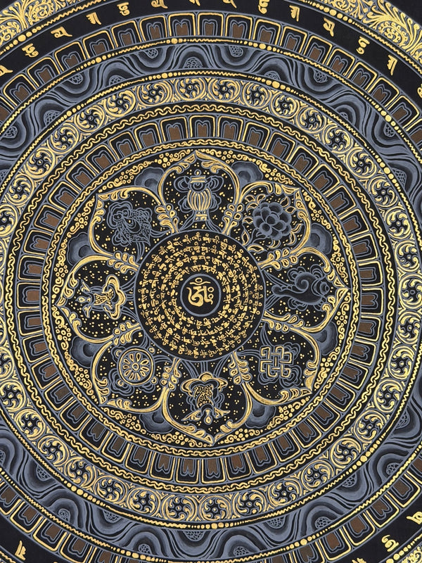 Om Mantra Mandala Thangka - Art Of Tibet