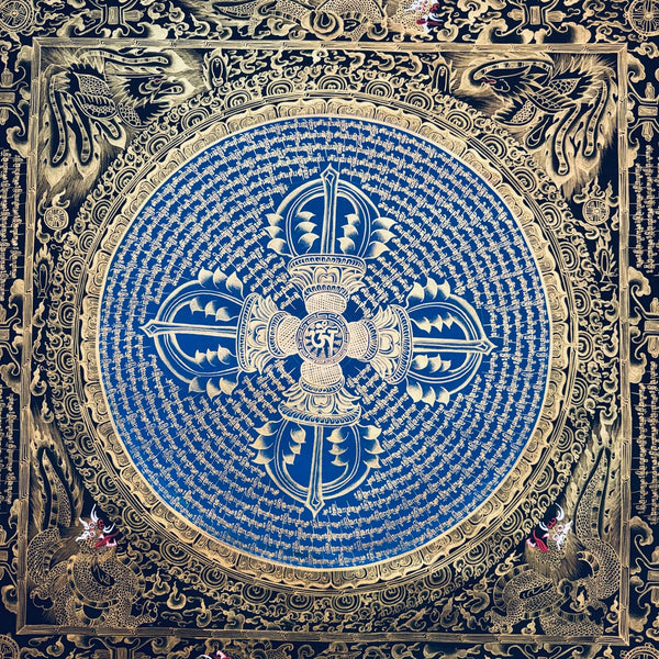 Om Mantra Vajra Mandala Thangka - Art Of Tibet