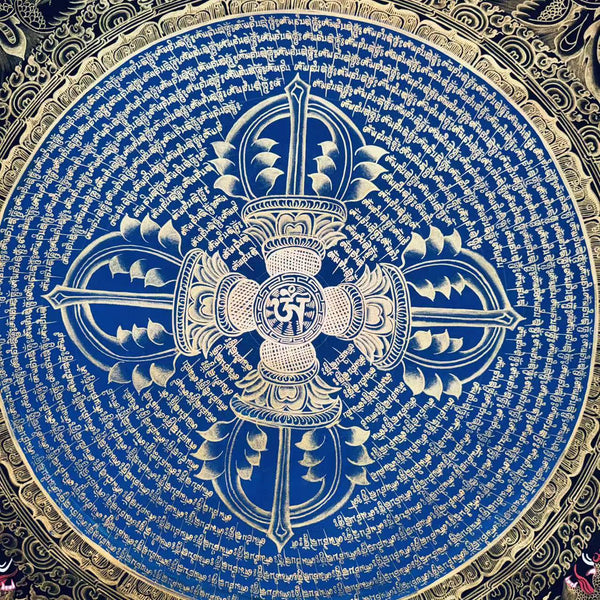 Om Mantra Vajra Mandala Thangka - Art Of Tibet