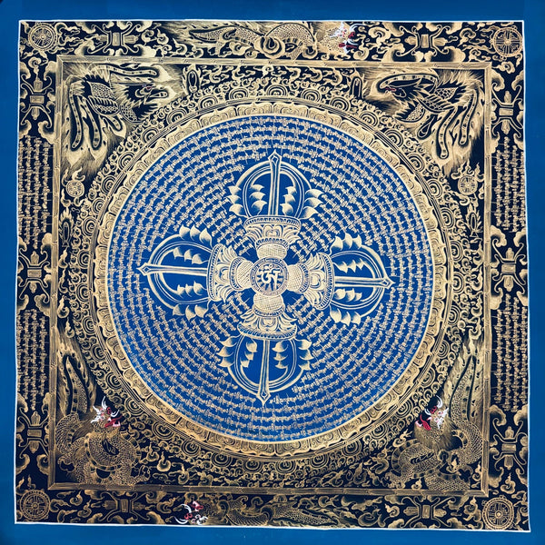 Om Mantra Vajra Mandala Thangka - Art Of Tibet