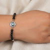 Onyx and Mother of Pearl Evil Eye Protection Charm Bracelet - Art Of Tibet
