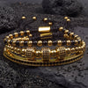 Onyx Black and Gold Bracelet Set - Art Of Tibet