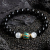 Onyx with Moonstone Divider Bracelet - Art Of Tibet