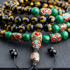 Onyx with Om Mantra Carving Mala - Art Of Tibet