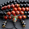 Onyx with Red Jasper Healing Endurance Mala - Art Of Tibet