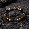 Onyx with Tiger Eye Endless Knot Bracelet - Art Of Tibet