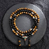 Onyx with Tiger Eye Endless Knot Mala - Art Of Tibet